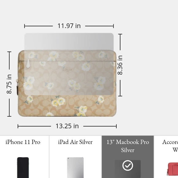 ❗SOLD❗❤Coach Laptop Sleeve in Signature Canvas - Picture 15 of 15